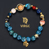 12 Constellation Bracelet Zodiac Cosmic Galaxy Bracelet 1pc Cosmic Galaxy Imperial Green Natural Stone Eight Planets Ladies Pendant Libra Virgo Sagittarius Jewelry Valentine's Day Couple Gift