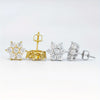 New Men's And Women's 3.5mm Hip Hop Jewellery 925 Sterling Silver Earrings With Moissanite Flower Earrings Party Event Men And Women Friends