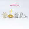 New Men's And Women's 3.5mm Hip Hop Jewellery 925 Sterling Silver Earrings With Moissanite Flower Earrings Party Event Men And Women Friends