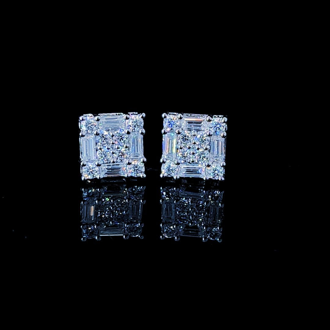 Earrings Vvs Diamond baguette 7ct. Flawless