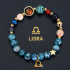 12 Constellation Bracelet Zodiac Cosmic Galaxy Bracelet 1pc Cosmic Galaxy Imperial Green Natural Stone Eight Planets Ladies Pendant Libra Virgo Sagittarius Jewelry Valentine's Day Couple Gift