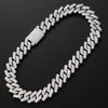 Iced Out Chains Miami Cuban Link Necklace Luxury Micro Paved Cuban Chain