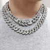 Iced Out Chains Miami Cuban Link Necklace Luxury Micro Paved Cuban Chain