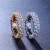 Full Eternity Wedding Band Rings For Women Gold Silver Color Multirow CZ Paved Simple Jewelry Engagement Gifts