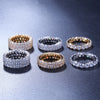 Full Eternity Wedding Band Rings For Women Gold Silver Color Multirow CZ Paved Simple Jewelry Engagement Gifts