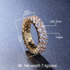 Full Eternity Wedding Band Rings For Women Gold Silver Color Multirow CZ Paved Simple Jewelry Engagement Gifts