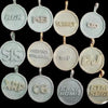 Iced Out 6cm Round Custom Letters Pendants Necklaces Micro Paved Stone With Gold Chain For Men Women Jewelry