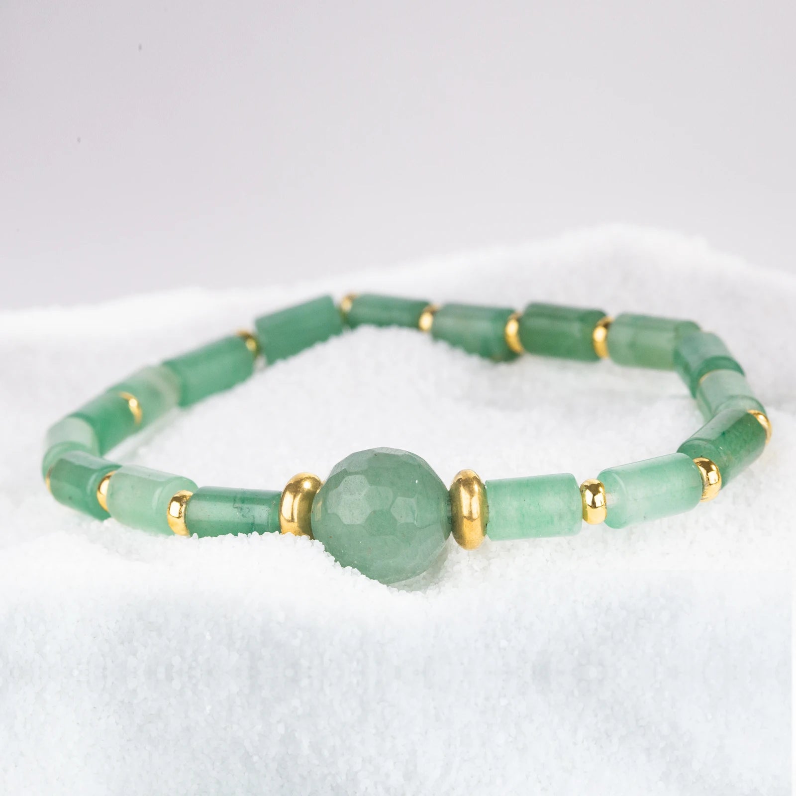 Genuine Green Aventurine Pastel Jade Green Dainty Stretch Beaded Bracelet For Men Women Fashion Handmade Gemstone Jewelry Gifts