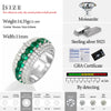 D VVS Moissanite Finger Rings Bling 925 Silver Rings For Women Men Engagement Party Jewelry