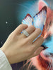 Luxury Ring Crystal Geometric Finger Ring Fashion Jewelry Weddings Engagement Party Gift