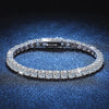 3MM D VVS Moissanite Diamond Tennis Bracelet Passes Diamond Sparkling Test Solid S925