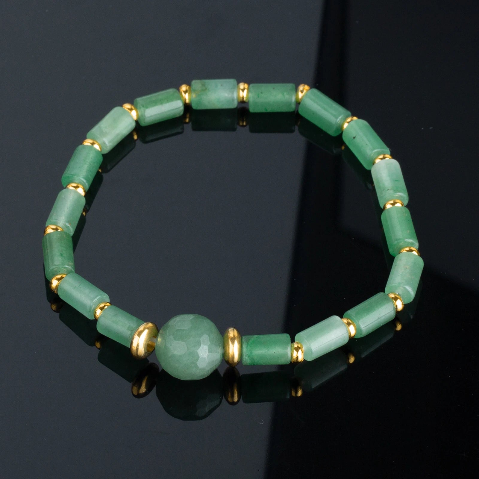 Genuine Green Aventurine Pastel Jade Green Dainty Stretch Beaded Bracelet For Men Women Fashion Handmade Gemstone Jewelry Gifts