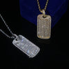 Geometric Iced Out Bling Boy Male Jewelry Rectangle Cubic Zirconia 5A CZ Hip Hop Cool Men Pendant AAA+ Necklace