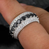 D VVS Moissanite Finger Rings Bling 925 Silver Rings For Women Men Engagement Party Jewelry
