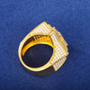Moissanite Diamond Star Ring Iced Out Pear Cut Mirco Paved Hip Hop Rock Party Finger Rings Jewelry for Man Woman New S925
