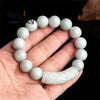 Jade Beads Bracelet Exquisite Fashion Fine Jewelry Natural Myanmar A-goods Jadeite Blessing Flower Pattern Curved Strip 13mm Ice