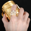 Moissanite Diamond Star Ring Iced Out Pear Cut Mirco Paved Hip Hop Rock Party Finger Rings Jewelry for Man Woman New S925