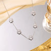 Five-Leaf Plum Blossom Necklace Woman Clover Elegant Pendant Charm Collarbone Chain Party Jewelry Gifts
