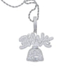 Letter Bank Pendant Necklace Silver Plated AAA+ Dollar Symbol Money Bag Charm