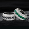 D VVS Moissanite Finger Rings Bling 925 Silver Rings For Women Men Engagement Party Jewelry