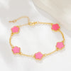 Luxury Classic Five Flower Bracelet Adjustable Five-Pointed Star Wristband Chain For Women Fashion Party Jewelry Gift Clover