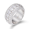 D VVS Moissanite Finger Rings Bling 925 Silver Rings For Women Men Engagement Party Jewelry