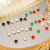 Five-Leaf Plum Blossom Necklace Woman Clover Elegant Pendant Charm Collarbone Chain Party Jewelry Gifts