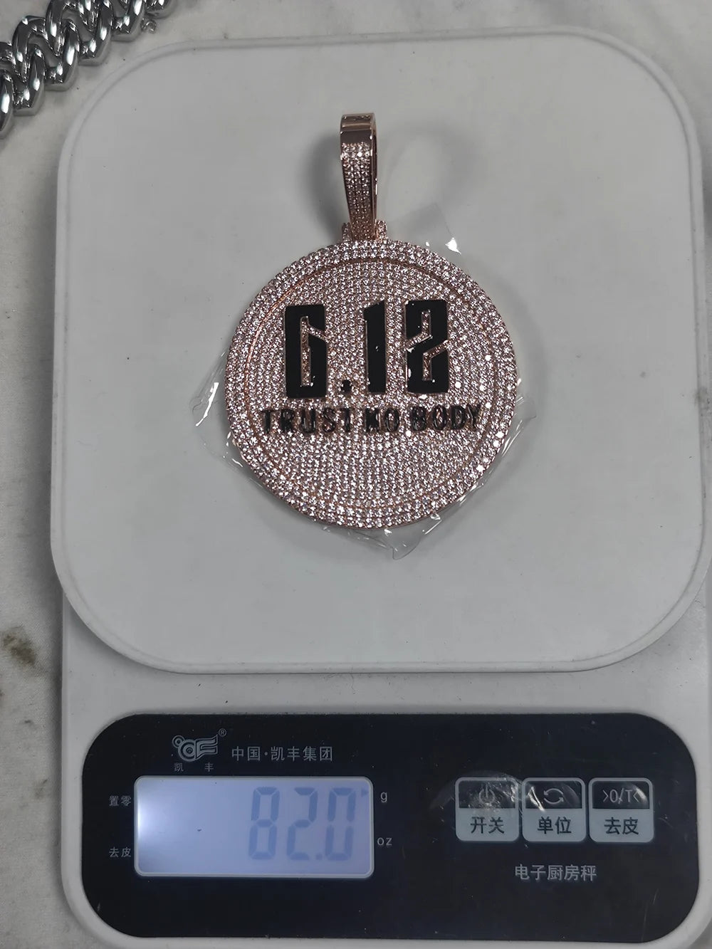 Customized Big Round  Pendant 60MM Plating Gold Bling CZ AAA+ Diamond Hip Hop Pendant