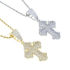 RoyalClarityCo Cross Pendant Necklace Gold Plated CZ AAA+ Religion Charm