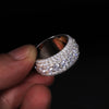 Luxury VVS1 3 Row 11mm Width Moissanite Ring In S925 Silver Ring  Jewelry Pave Setting With Certificate Fine Jewlery Gift