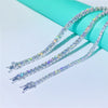 VVS 4mm S925 Moissanite Diamond Chain Tennis Chain Necklaces for Women Men Necklace Can Pass Tester With GRA Free RoyalClarityCo