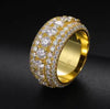 Luxury VVS1 3 Row 11mm Width Moissanite Ring In S925 Silver Ring  Jewelry Pave Setting With Certificate Fine Jewlery Gift