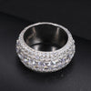 Luxury VVS1 3 Row 11mm Width Moissanite Ring In S925 Silver Ring  Jewelry Pave Setting With Certificate Fine Jewlery Gift