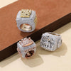 Moissanite Custom Rings For Men 925 Silver Custom Letter Name Championship Ring Hip Hop Luxury Jewelry Personalized Baguette