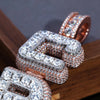 Customized Name Pendant Necklace Women Men Iced Out Prong Setting Personalized Charm Diamond Cz