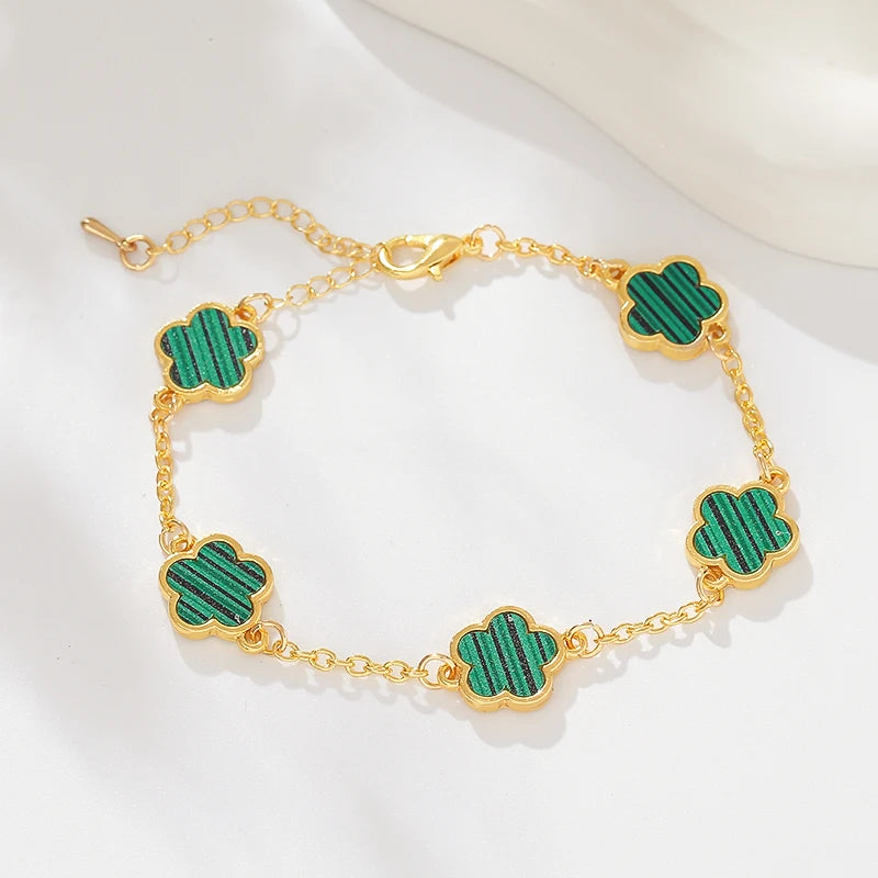 Luxury Classic Five Flower Bracelet Adjustable Five-Pointed Star Wristband Chain For Women Fashion Party Jewelry Gift Clover