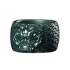 Natural Nephrite Green Jade Ring Men Healing Gemstone Fine Jewelry Genuine Hetian Jades Dragon Thumb Rings Wide Band Anillos