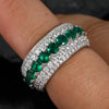 D VVS Moissanite Finger Rings Bling 925 Silver Rings For Women Men Engagement Party Jewelry