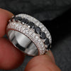 D VVS Moissanite Finger Rings Bling 925 Silver Rings For Women Men Engagement Party Jewelry