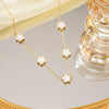 Five-Leaf Plum Blossom Necklace Woman Clover Elegant Pendant Charm Collarbone Chain Party Jewelry Gifts