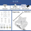 Moissanite Diamond Star Ring Iced Out Pear Cut Mirco Paved Hip Hop Rock Party Finger Rings Jewelry for Man Woman New S925