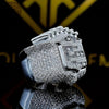 Crown Ring 925 Sterling Silvery Men'S Iced Out Round Cut Crown Rings Rapper Hip Hop Ring Engagement Jewelry AAA+
