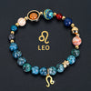 12 Constellation Bracelet Zodiac Cosmic Galaxy Bracelet 1pc Cosmic Galaxy Imperial Green Natural Stone Eight Planets Ladies Pendant Libra Virgo Sagittarius Jewelry Valentine's Day Couple Gift