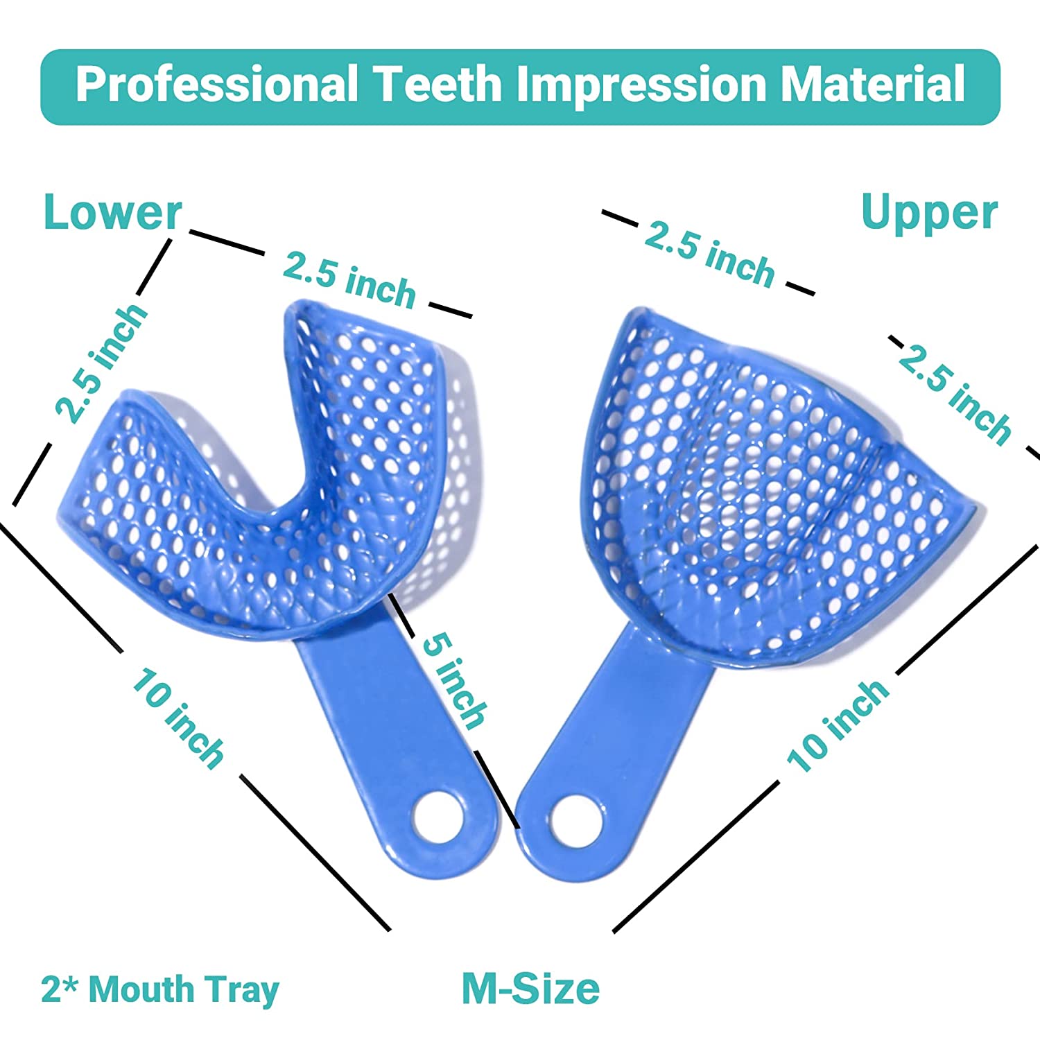 Teeth Impression Kit Putty Silicone Material Tray Teeth Molding Kit for Dental Impression Medium