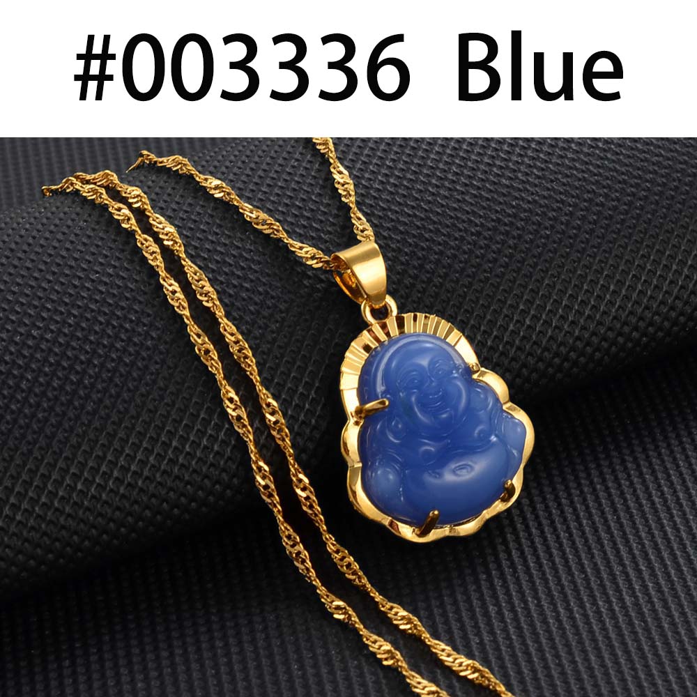 Anniyo Buddha Pendant AAA+ Necklaces Women Girls Amulet Chinese Maitreya Necklace Jewelry