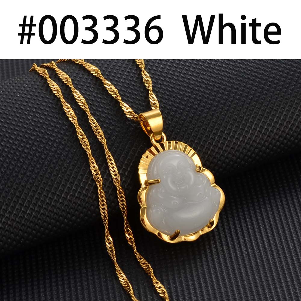 Anniyo Buddha Pendant AAA+ Necklaces Women Girls Amulet Chinese Maitreya Necklace Jewelry