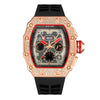 New Military Sports Watch Diamond Men watch calendar top brand army men  luxury gold watch rubber strap