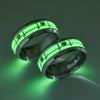 Luminous Dragon Ring  AAA+ Love Heart Retro Stainless Steel Fluorescent Rings for Men