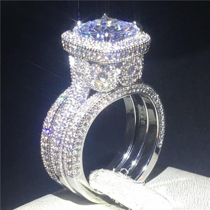 Ring AAA+  925 sterling silver Jewelry Promise  band Rings for Women men Party Bijou