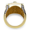 Rock Ring AAA+ For Men Gifts Iced Out Round Micro Pave  Mens Rings